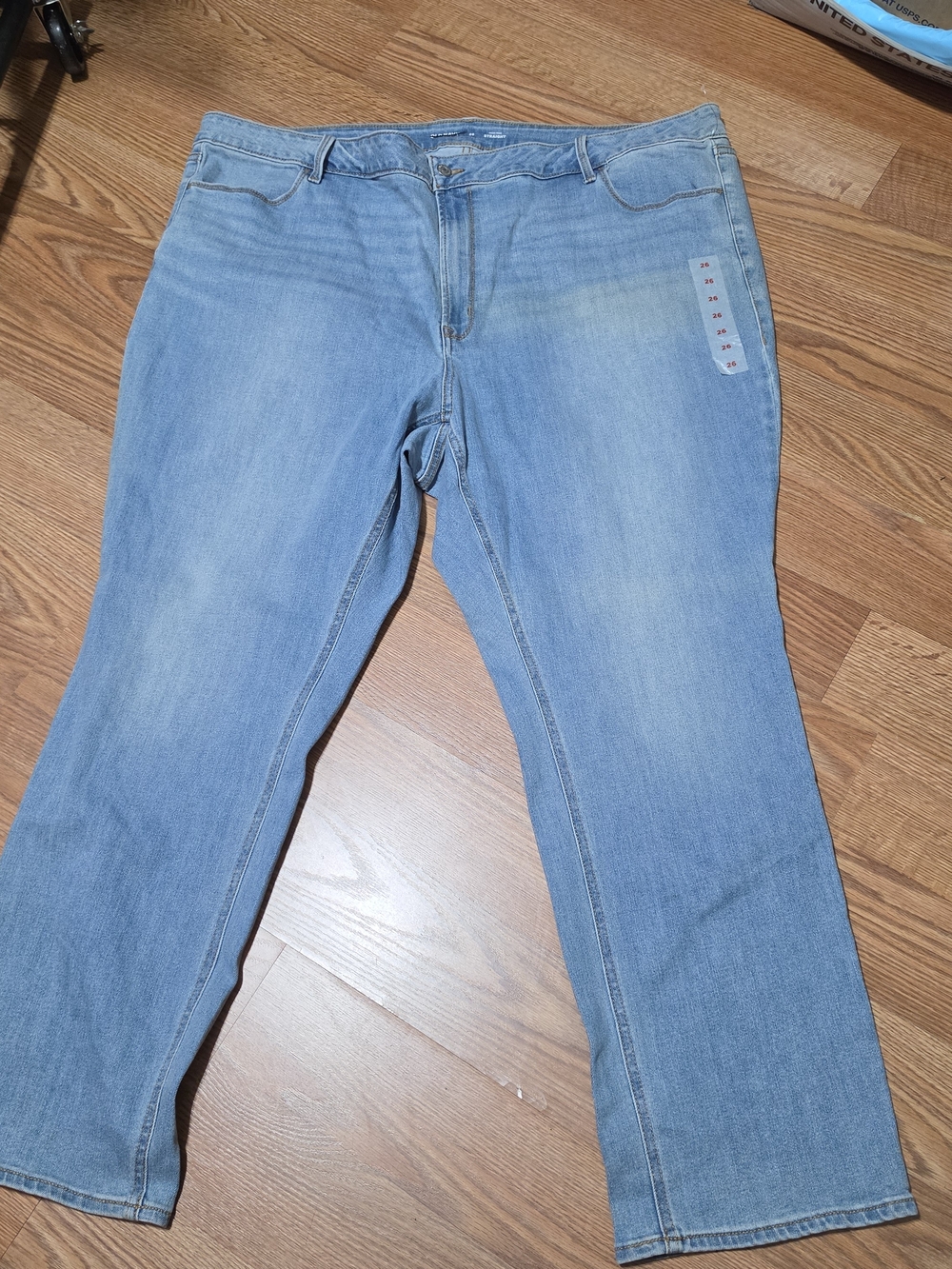 OLD NAVY High Rise Straight Leg Jeans - Light Blue